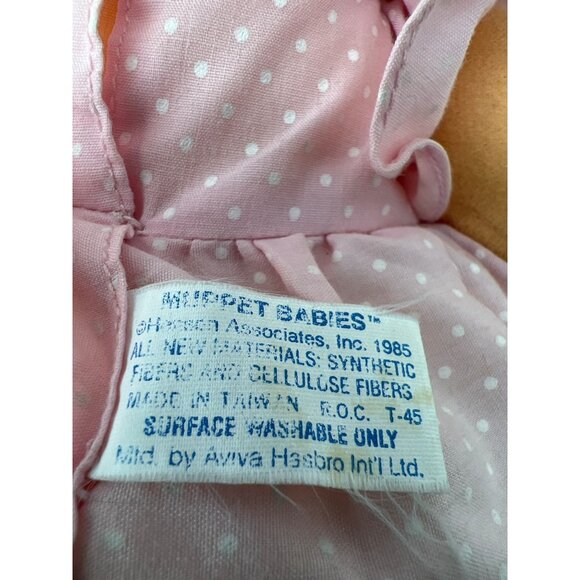 Vintage Hasbro Softies Muppet Babies Miss Piggy Plush Muppets Toy Doll 1985 - Picture 10 of 10